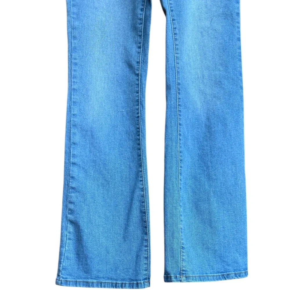 BLEU Button Detail Pocket Wide Leg Jeans Sz 8 - Picture 4 of 7